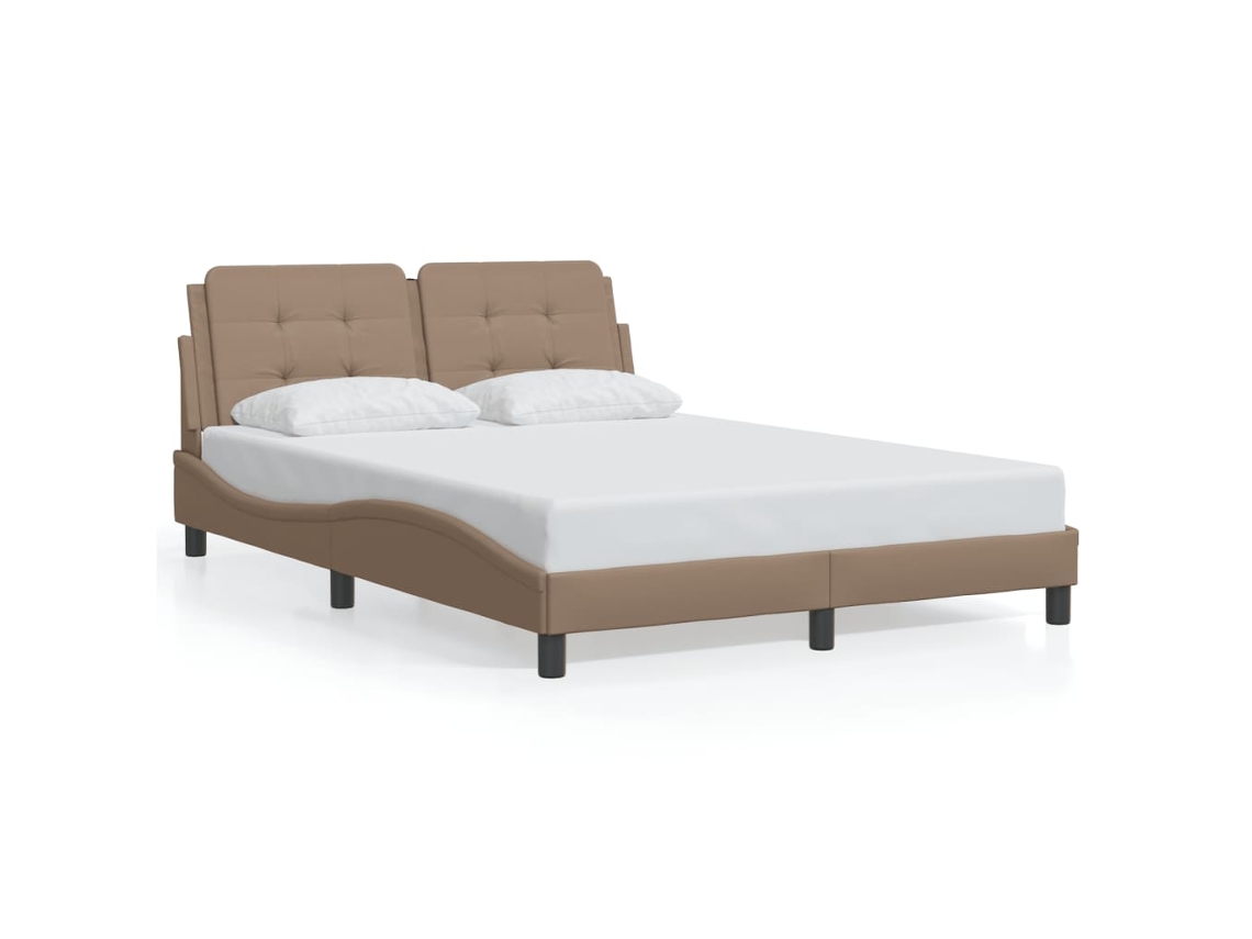 Bed Frame, Bed Frames Vidaxl Marrom Couro Artificial (120 X 200 Cm)
