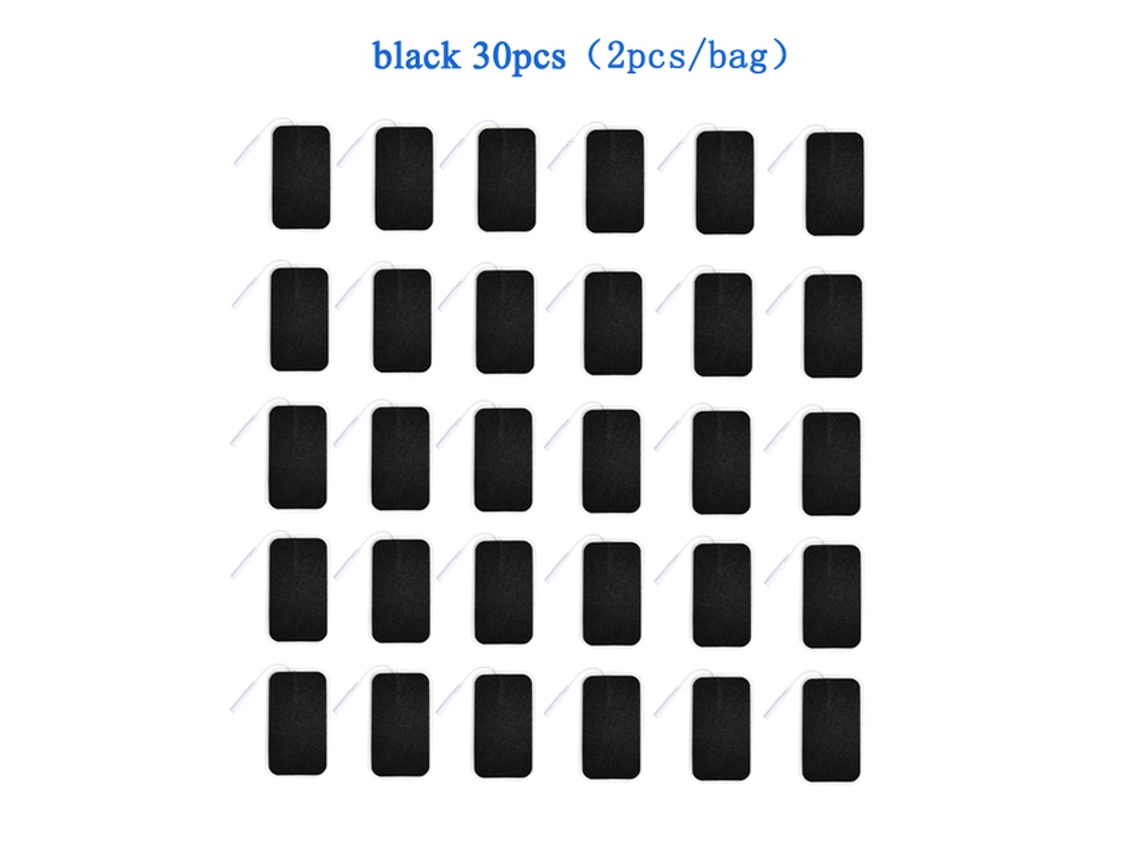 Elétrodos Adesivos CHRUI 30pcs 5x9cm para Ems (preto)