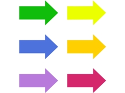 Adesivos De Parede Coloridos Em Pvc Com Formato De Seta, Conjunto De 6 Peças Para Piso E Parede | Autoadesivos