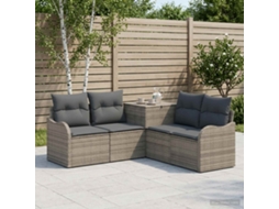Vidaxl Conjunto De Sofás 5 Unid. Cinza E Cinza Escuro