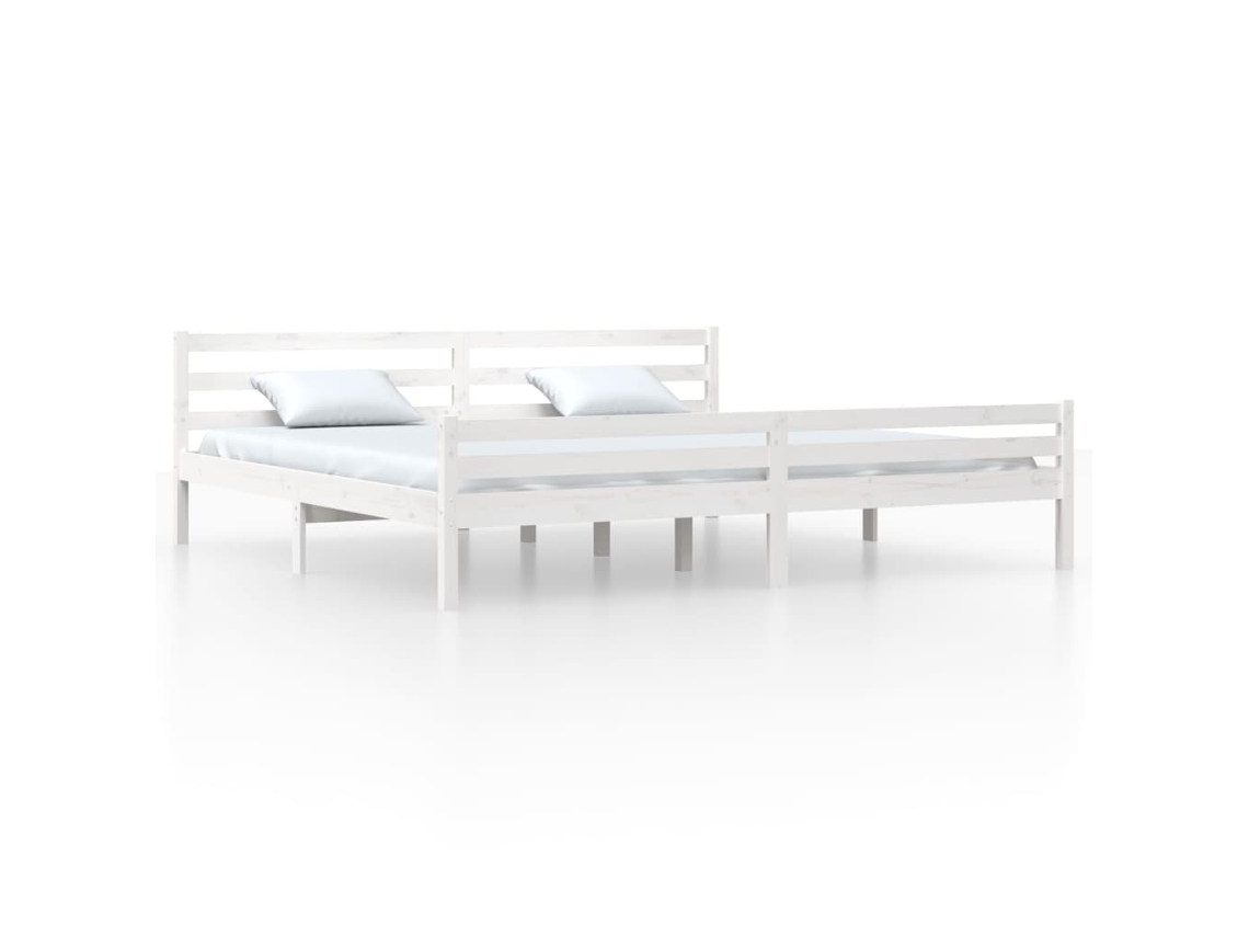 Bed Frame, Bed Frames Vidaxl Branco Madeira (200 X 200 Cm)