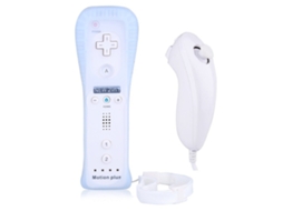 Dois Conjuntos De Controles Brancos Não Originais, Sem Marca, Compatíveis Com Wii Motion Plus, De Alta Precisão.