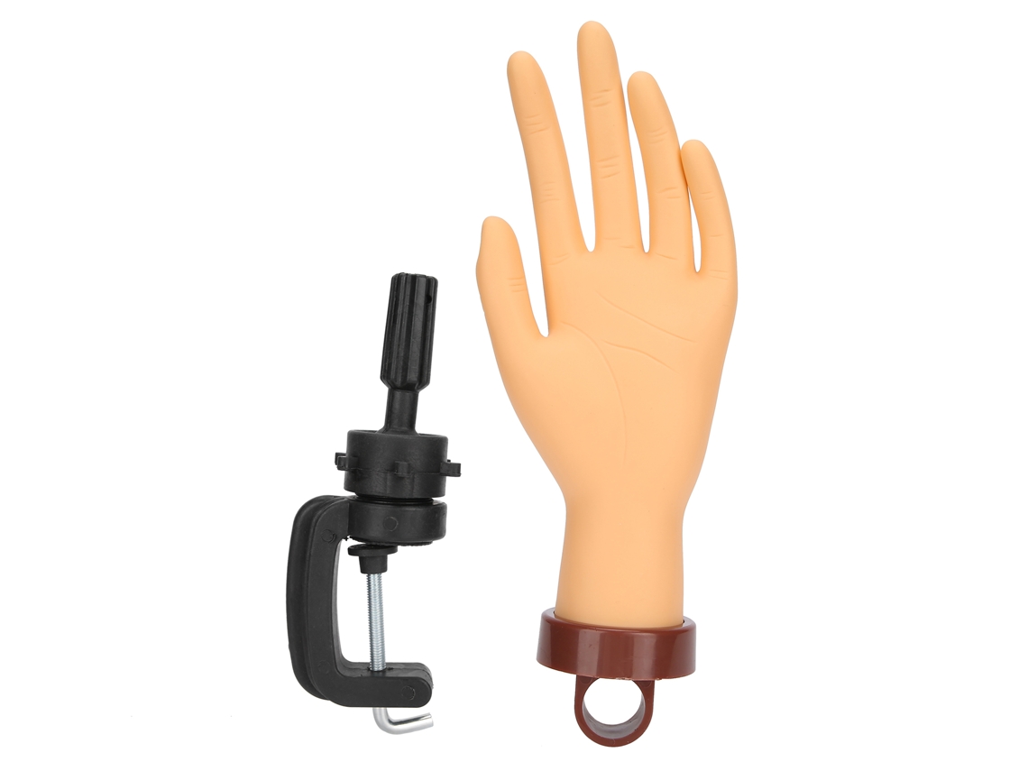 Mão De Boneco Flexível Para Prática De Nail Art Com Suporte Mão Falsa Bendável Para Manicure