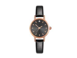 Relógio de Pulso de Quartzo para Casal Feminino e Masculino com Cinto Pu Estilo Moderno Preto