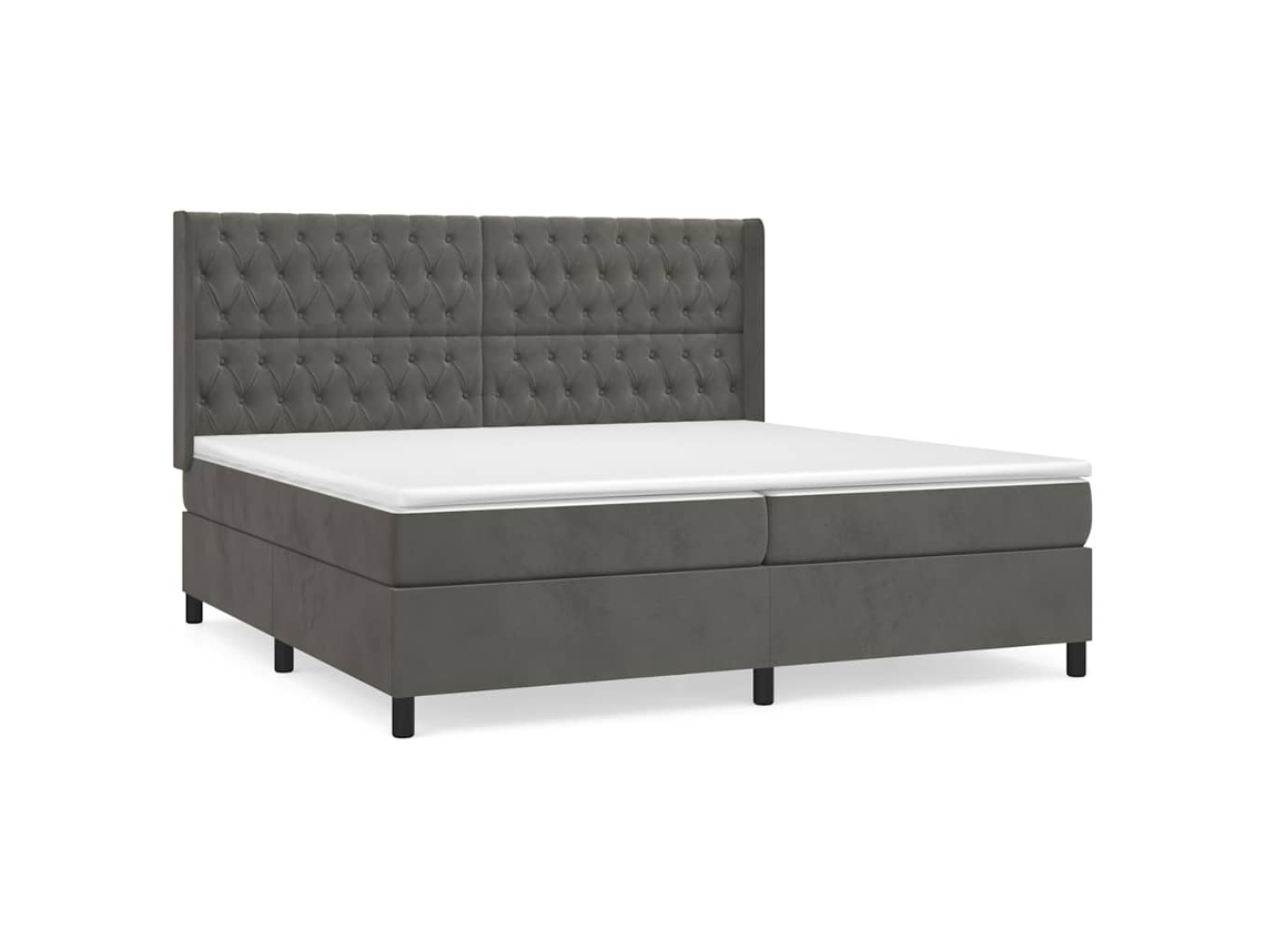 Box Spring Bed, Box Spring Beds Vidaxl Cinzeto Veludo (200 X 200 Cm)