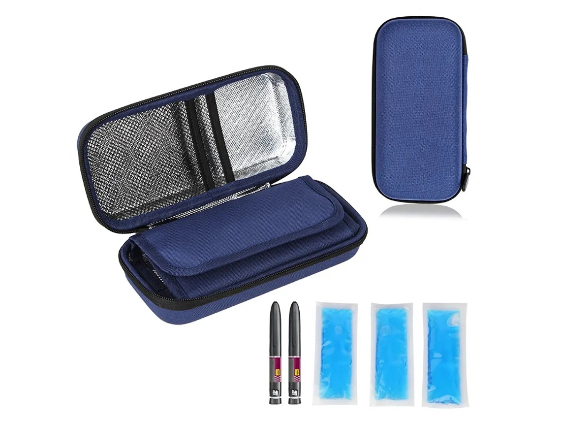 Bolsa De Viagem Para Insulina Com Almofadas De Resfriamento Compatível Com Acessórios Para Diabetes Inclui 3 Almofadas De Slowmoose