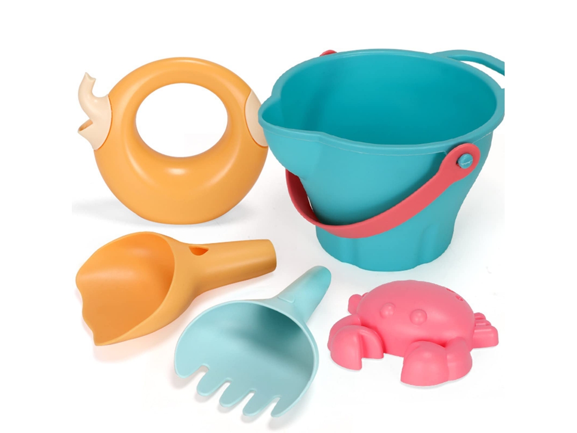 Conjunto De Brinquedos Praia Com Balde, Pá, Peneira Areia, Carrinho, Ancinho, Moldes Para Crianças. -aquaforge