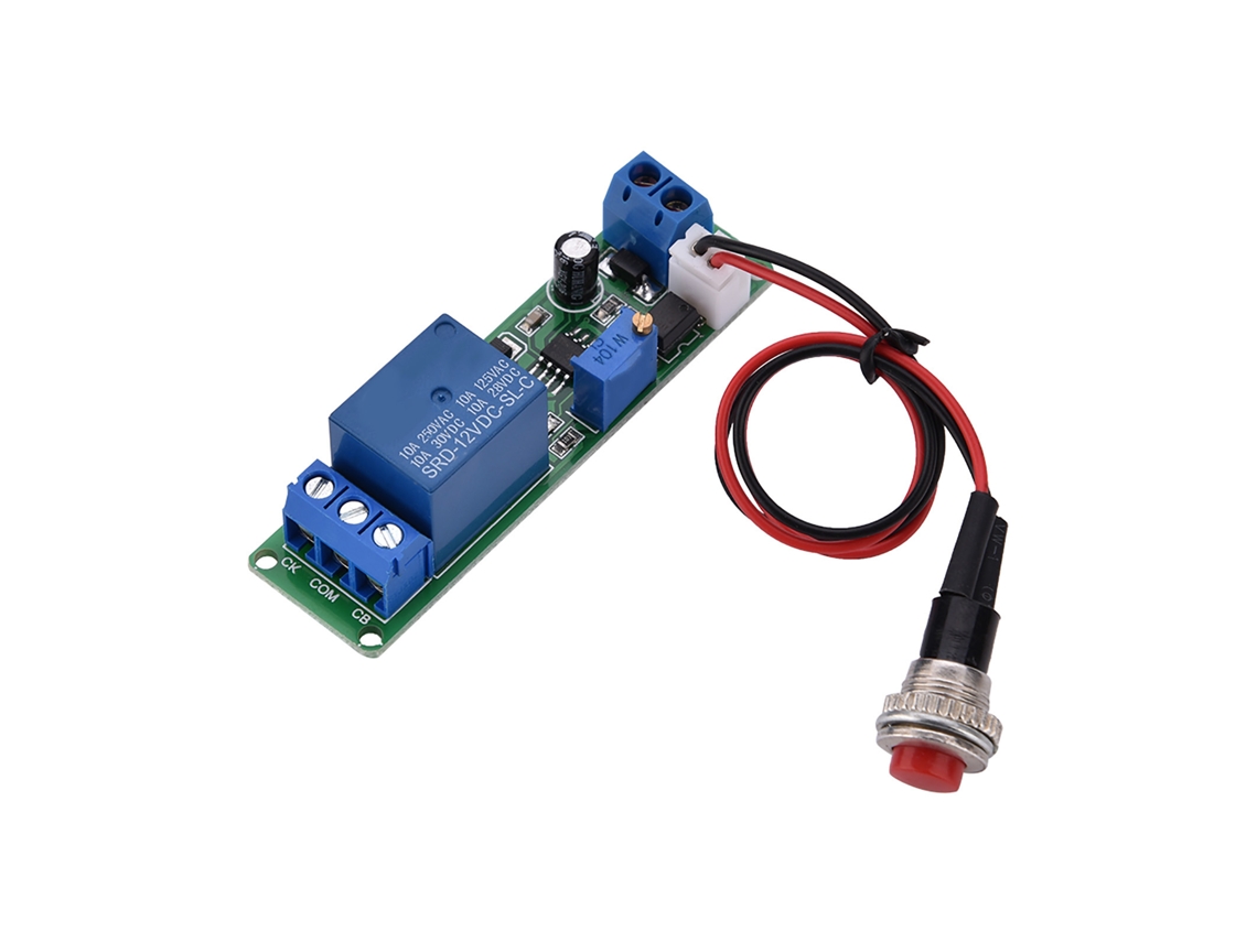 Módulo de Temporizador Veloriskku 12V com Retardo de 1-10s