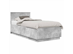 Estrutura de Cama com Cabeceira MAISON EXCLUSIVE 100 X 200 Cm cimento cinzento