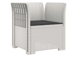 Maison Exclusive - Poltrona 1 Lugar Com Almofada Look Rattan Pp Branco