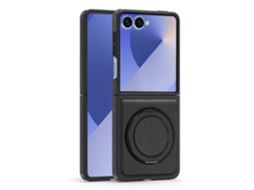 Capa Magnética Para Samsung Galaxy Z Flip8, Couro Pu Com Suporte Gertiz (preto)