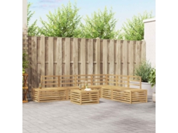 Vidaxl 7 Unid. Conjunto De Sofás Para Exterior Branco
