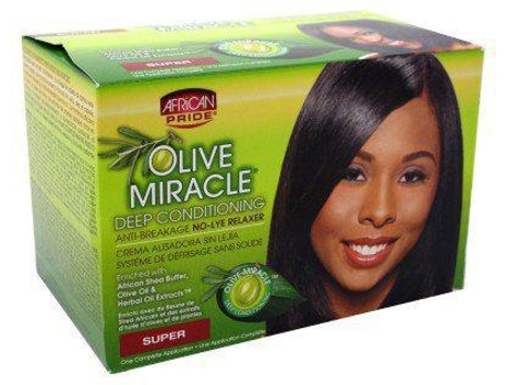 African Pride Olive Miracle Deep Conditioner Kit Anti-Quebra-Ondas