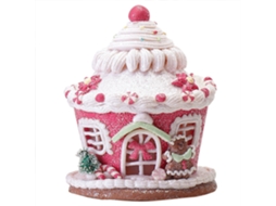 Enfeite de Árvore de Natal Decorativo para Casa de Gengibre com Castelo Árvore de Doces