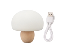 Lâmpada Cogumelo Silicone Dimmável Recarregável Luz Noturna