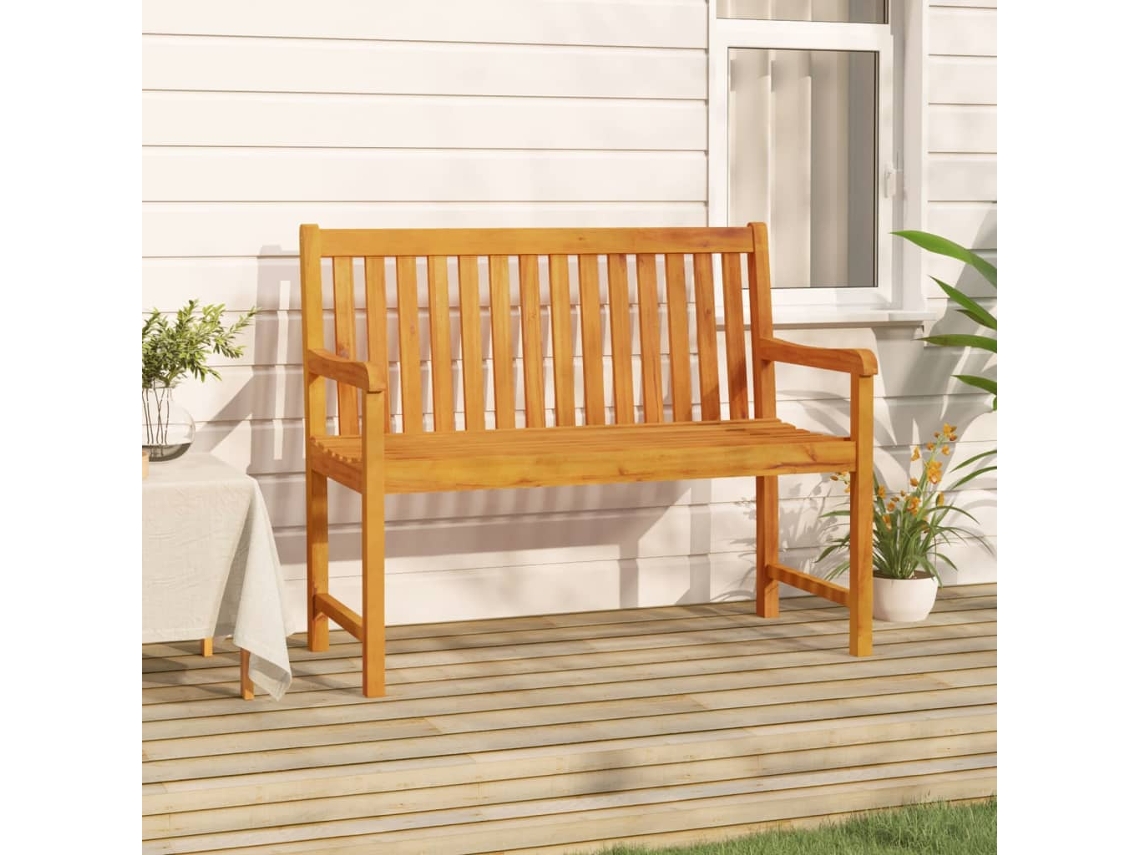 Vidaxl Banco De Jardim 110 Cm Madeira De Acácia Maciça