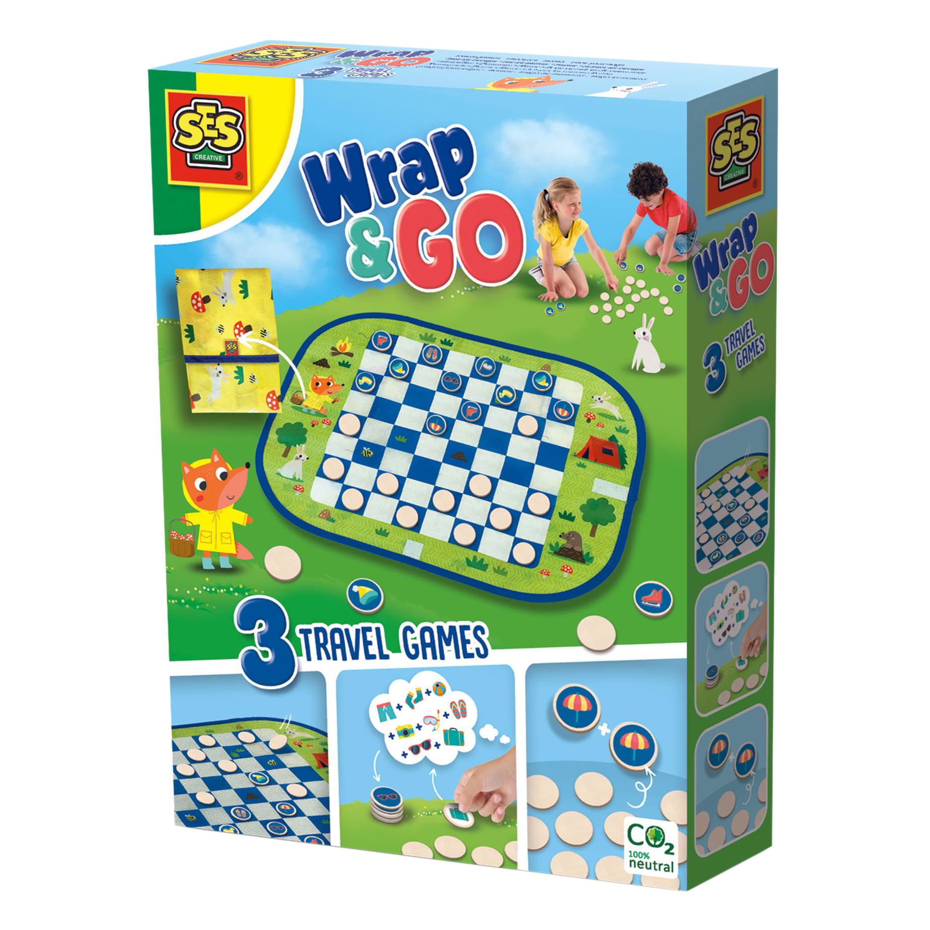 Jogo Infantil SES Jogos de Viagem Wrap & Go Outdoor 02237 (Idade Mínima  Recomendada: 4 Anos) 