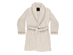 Accappatoio Donna La Perla Con Applicazione Di Ricamo “maison” Grigio Perla/nero