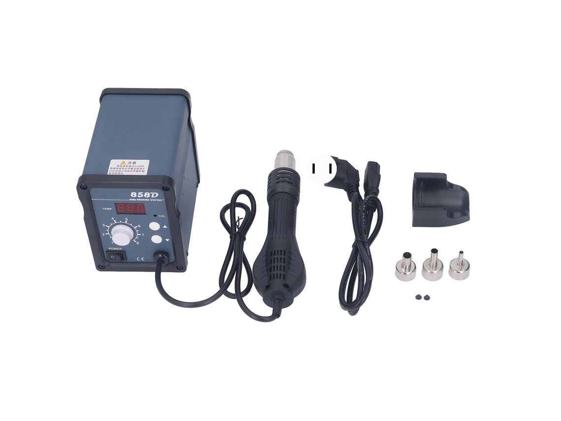 Estação de soldagem com pistola de ar quente digital 858d 700w para dessoldagem smd ac110v plug us | S/MARCA