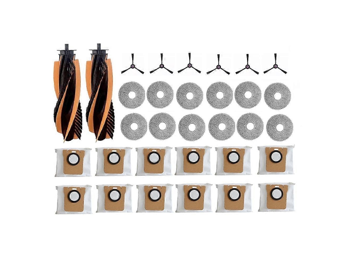 Conjunto De 32 Peças De Acessórios Para Aspirador De Pó Jonr P20 Pro / T5 Pro: Escova Lateral Com Rolo, Esfregão, Saco Para Pó.