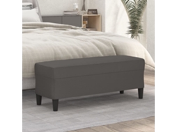 Vidaxl Banco 100x35x41 Cm Couro Artificial Cinzento