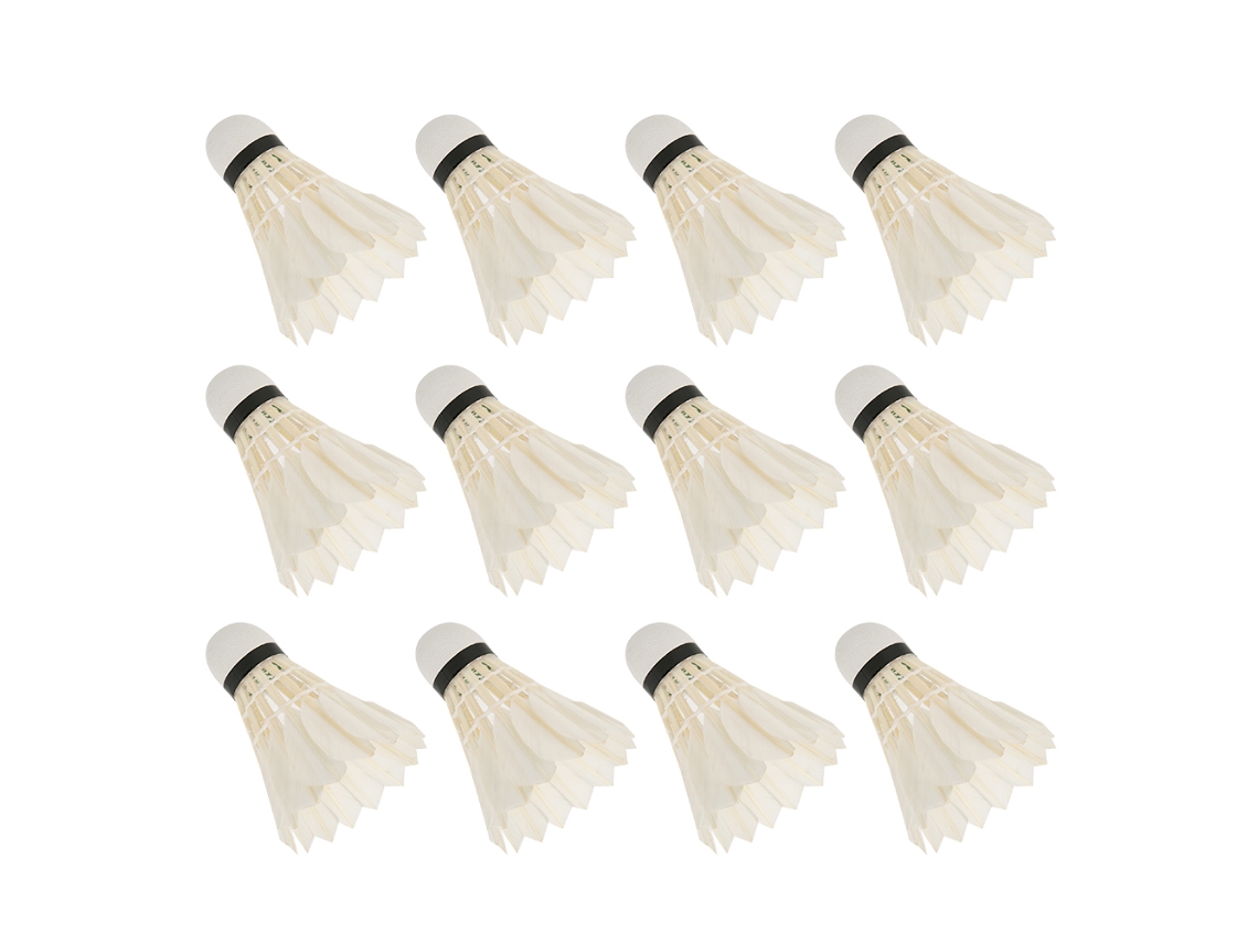 12 bolas de badminton de penas de pato de alta velocidade Slowmoose para treinamento e competição em ambientes internos e externos