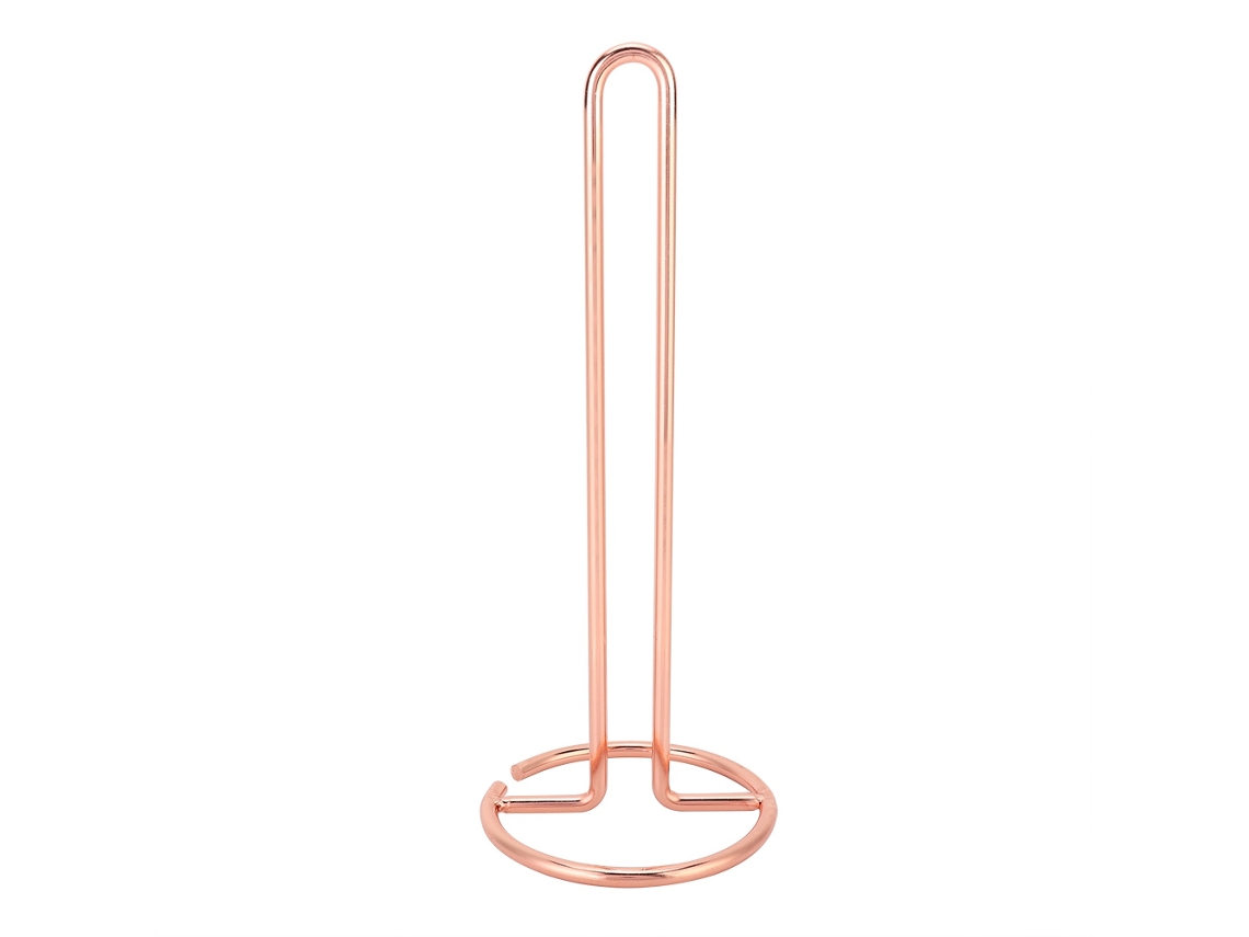 Suporte de Papel toalha em Metal de Pé para Cozinha, Acessível e Estável (ouro Rosa) | S/MARCA