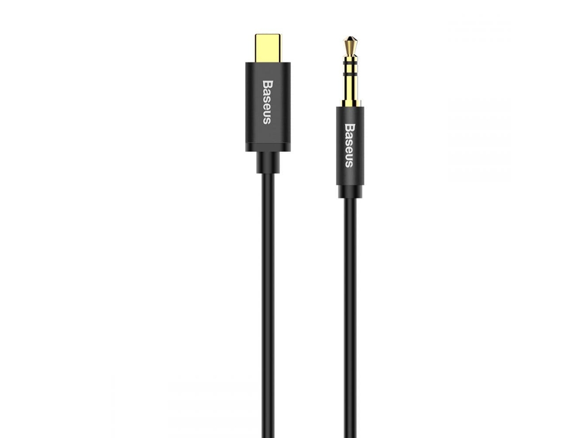 Cabo Auxiliar Baseus M01 Tipo C, 120 Cm, Preto