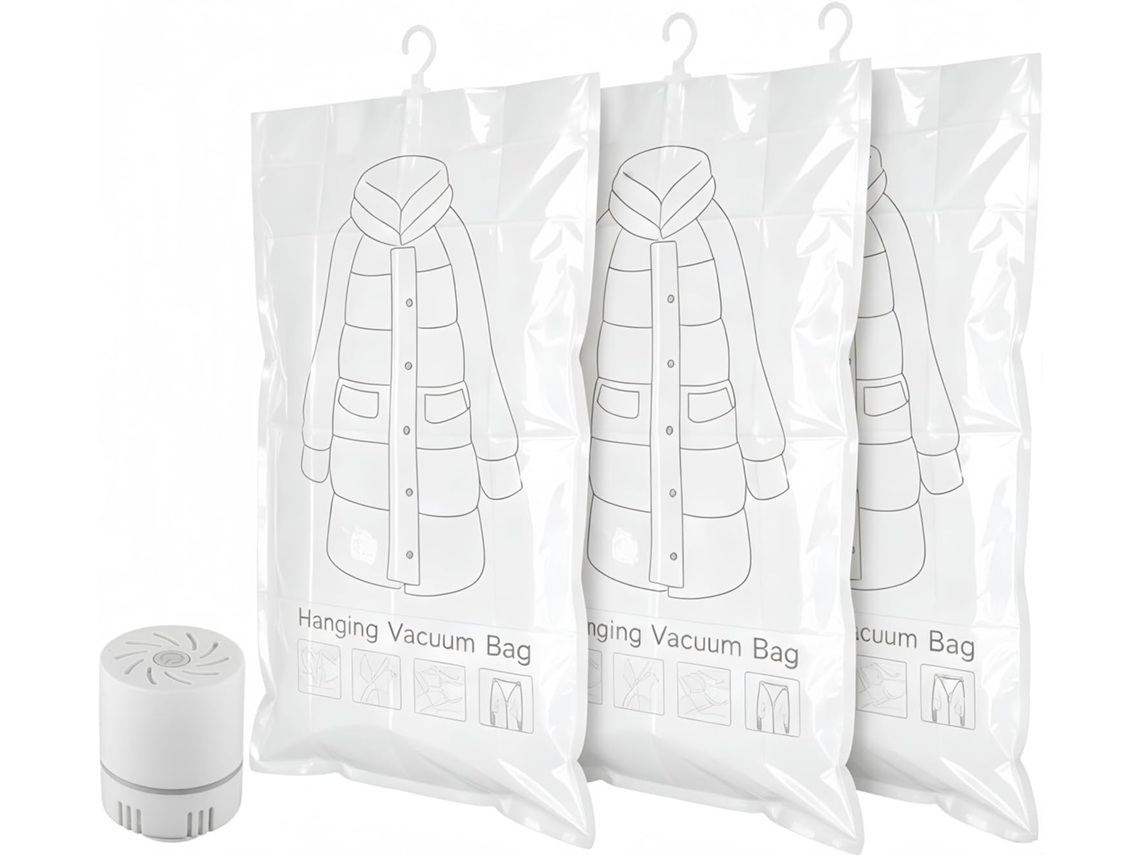 Conjunto De 3 Sacos De Armazenamento A Vácuo, 43,3 X 27,6 Polegadas