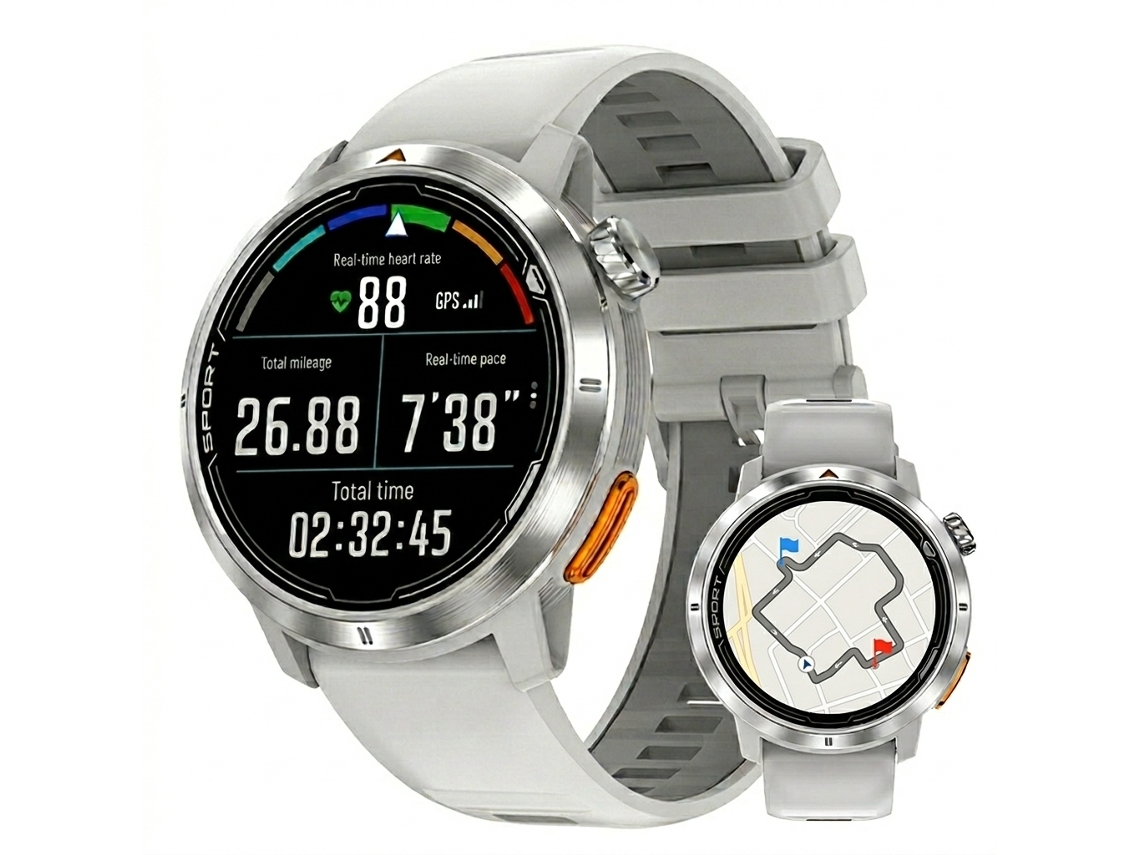Smartwatch Dtg9 Com Tela Amoled De 132 Resistente À Água Até 3 Atm E Com Chamada Bluetooth Prateado