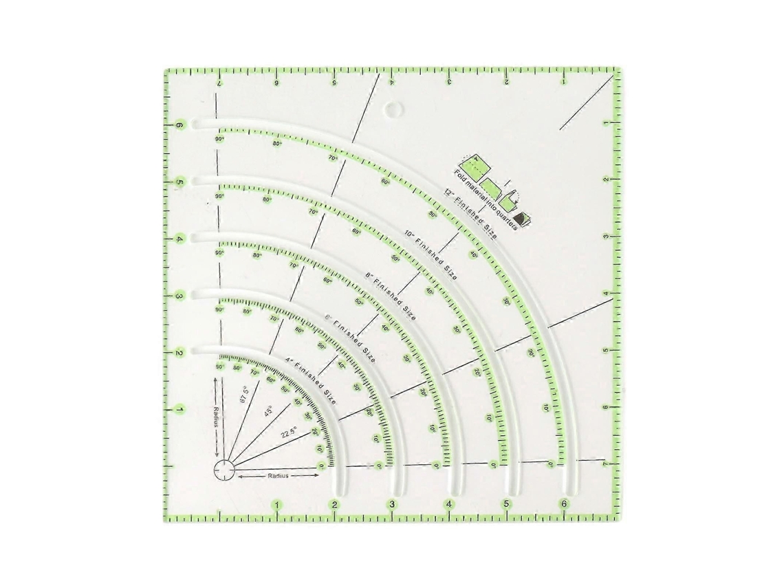 Régua De Acrílico De 8 Polegadas Para Quilting, Ferramenta Multifuncional Para Patchwork E Costura.