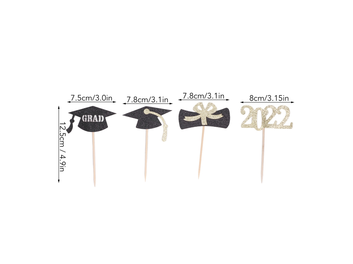Toppers Para Tarta De Graduación Chapéu De Licenciado Números 2022 Diploma Design Inserts Exquisitos Bonitos