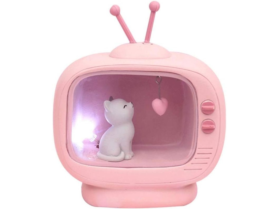 2026-lâmpada De Escritório Decorativa Em Forma De Gato Luz Noturna Led Para Garotas Dormitório Infantil Rosa