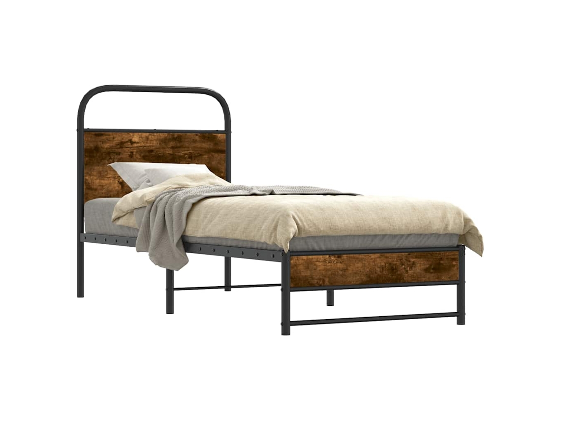 Bed Frame, Bed Frames Vidaxl Marrom Madeira Processada (80 X 200 Cm)