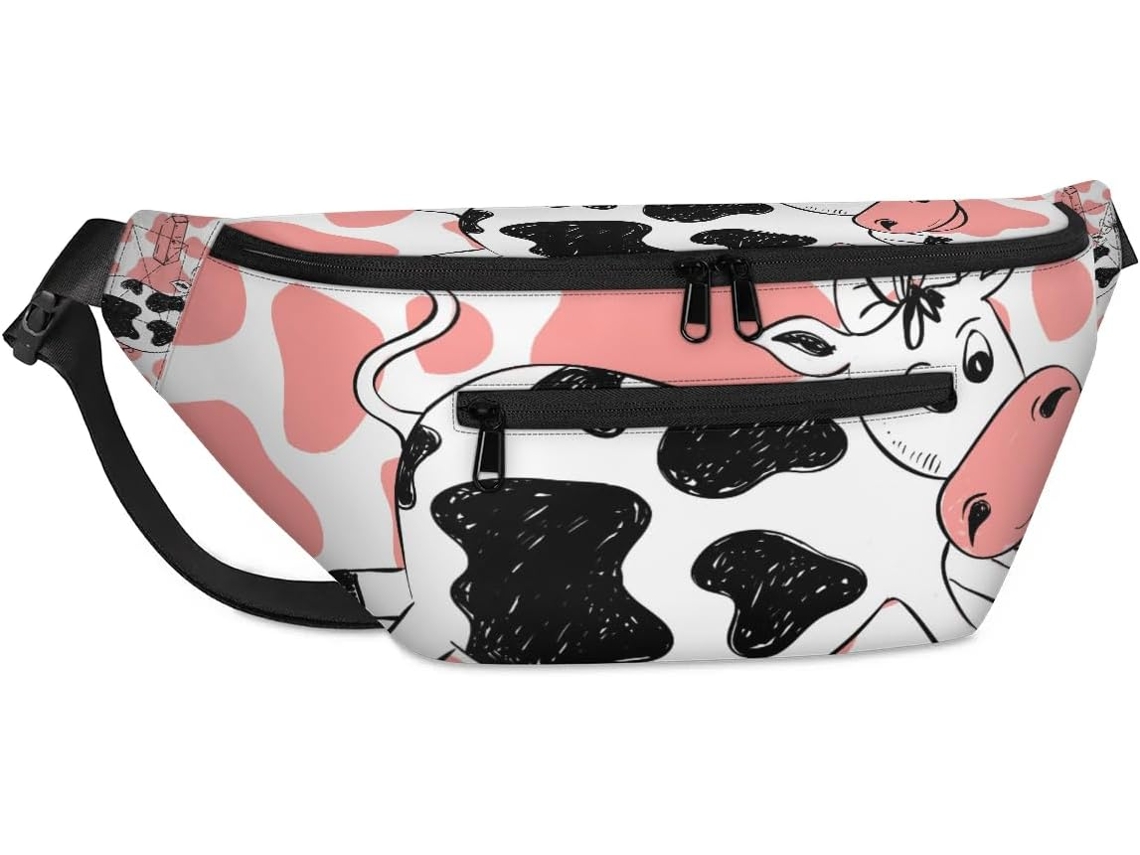 Bolsa Transversal Tropicallife com Estampa de Vaca Leiteira 38 X 25 9 19 Cm Leitei Impermeável Design Pa