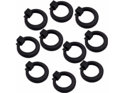 Conjunto De 10 Puxadores Pretos Em Formato Cogumelo Com Furo Único, Puxadores Redondos Para Gavetas, Puxadores Longos