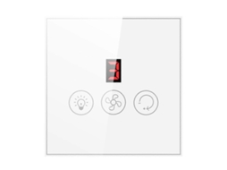 Lurelia Controlador De Interruptor Inteligente Tuya Plug Ue Ventilador De Teto Lâmpada Interruptor De Luz Branco