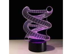 Luminária Noturna 3d Com Led Que Muda De Cor E Cria Ilusão Ótica Para