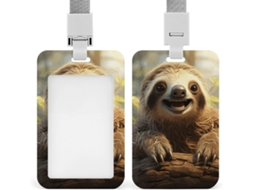 Porta Crachá Em Formato Bicho Preguiça Com Cordão, Porta Cartão De Identificação, À Prova D Água, Porta Cartão De