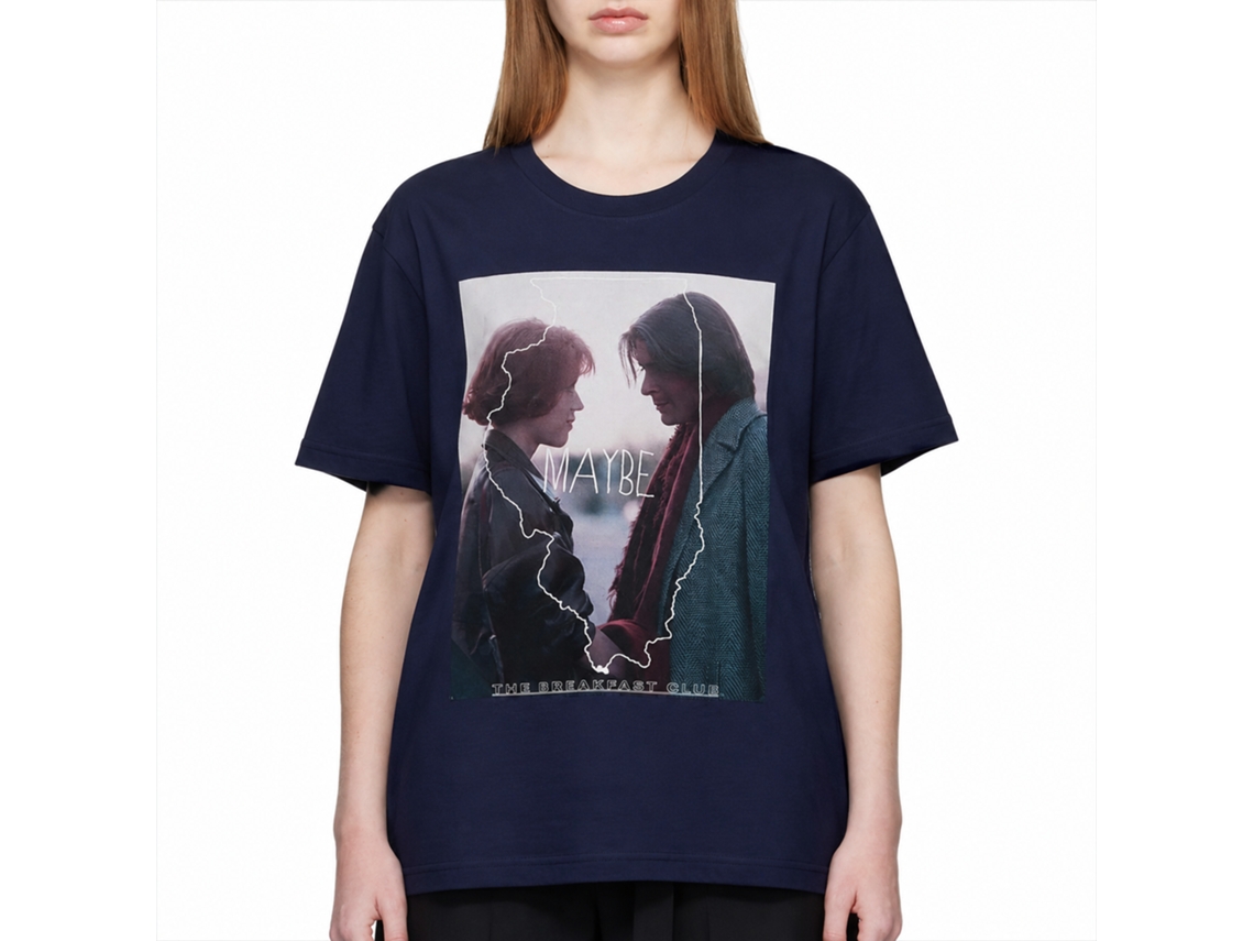 Rockinstone Breakfast Club Movie Maybe Navy Adult T-shirt Size:xxl