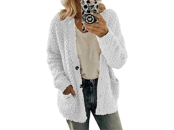 Abrigo Fasst de Pelo Falso Oversized para Mulher | S/MARCA