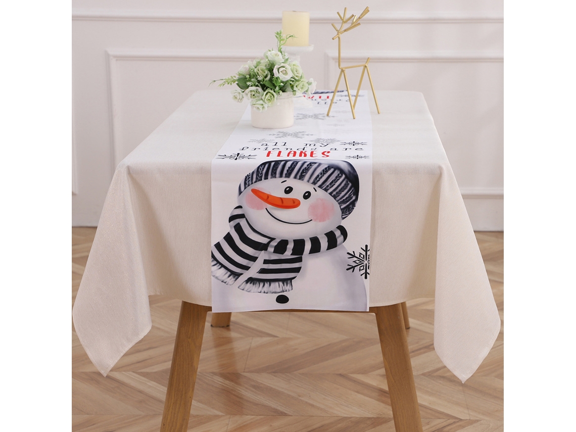 Decoração Sazonal de Mesa de Cozinha de Feriado de Natal de Inverno Decoração de Festa Familiar Interna e Externa