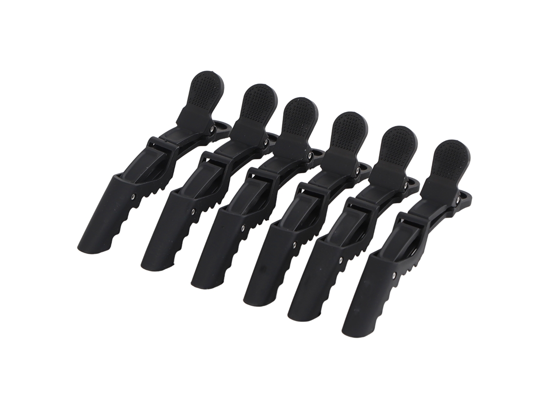 6pcs Prendedores De Cabelo Gatorade Para Salão Antiderrapante Acessorios De Cabelo Estilo Profissional (preto)