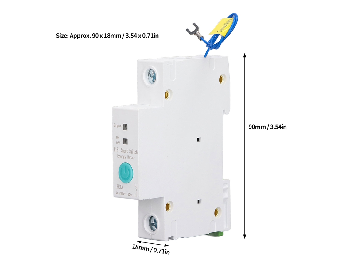 Laxiscreed Interruptor Wi-fi Smart Com Controlo Por App E Medição De Energia