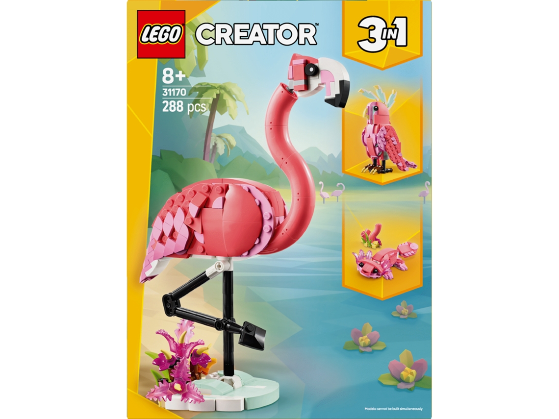 Lego 31170 Animais Selvagens: Flamingo Cor-de-rosa