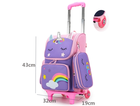 Mochila Escolar Unicórnio Dois Design de Animação Mochila