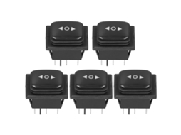 5 Interruptores de Botão de Metal com LED, Auto Reset, 12mm, IP65, Branco, 100‑240V S/MARCA