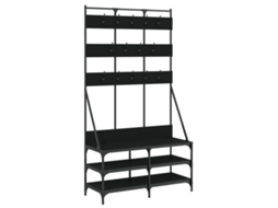 Bengaleiro MAISON EXCLUSIVE com Arrumação de Calçado em Preto (100x40x184 cm)