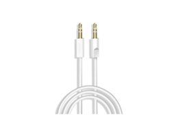 Cabo de Áudio de Apoio de Luxo Conector 3,5 Mm, 1 Metro, Branco AOZORZ