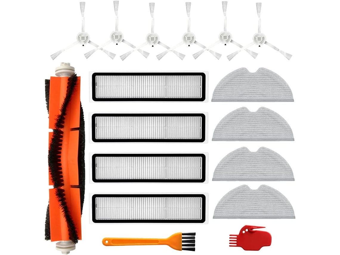 Kit Acessórios Dreame D9, Inclui Escovas, Filtros, Panos.